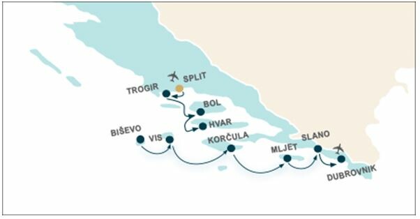 krstarenje Jadranom, Split-Dubrovnik