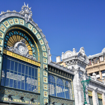 Bilbao - Facade of Abando train station