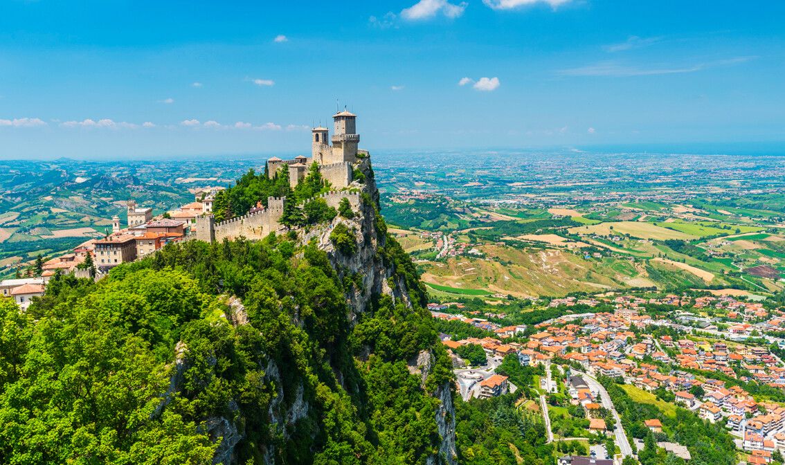 San Marino, toranj Guaita i tvrđava na planini Titano