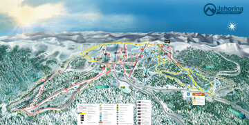 Ski karta Olimpijskog centra Jahorina.