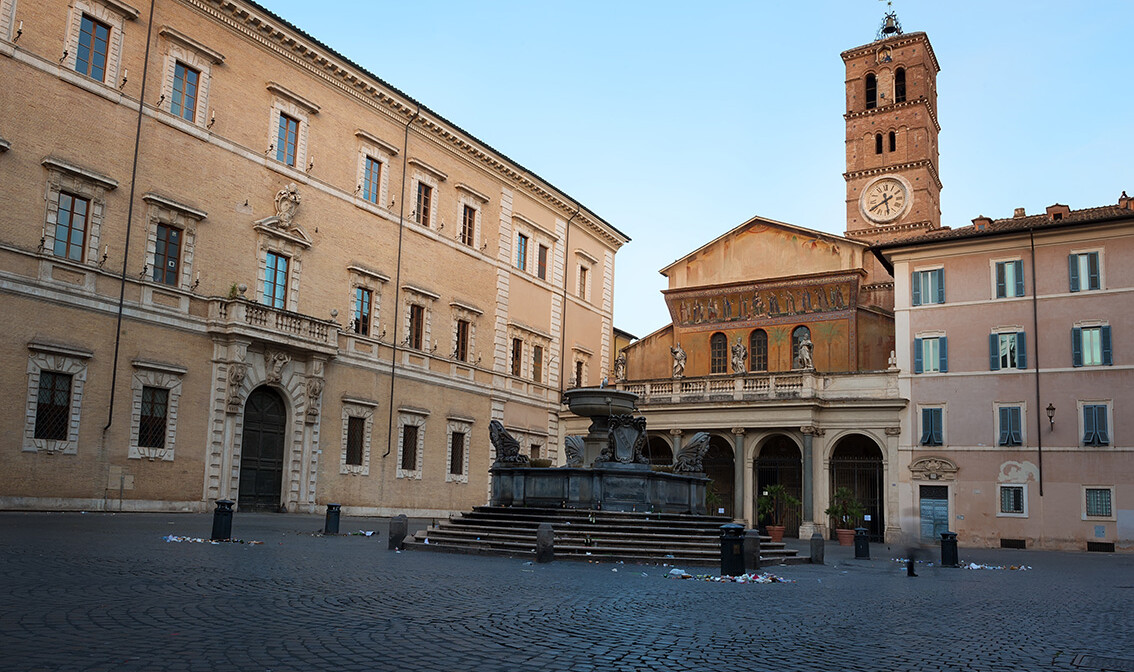 Trg Santa MariaTrastevere, putovanje u Rim, putovanje autobusom, garantirani polasci, europa avionom