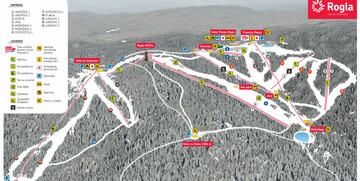 Rogla, ski map
