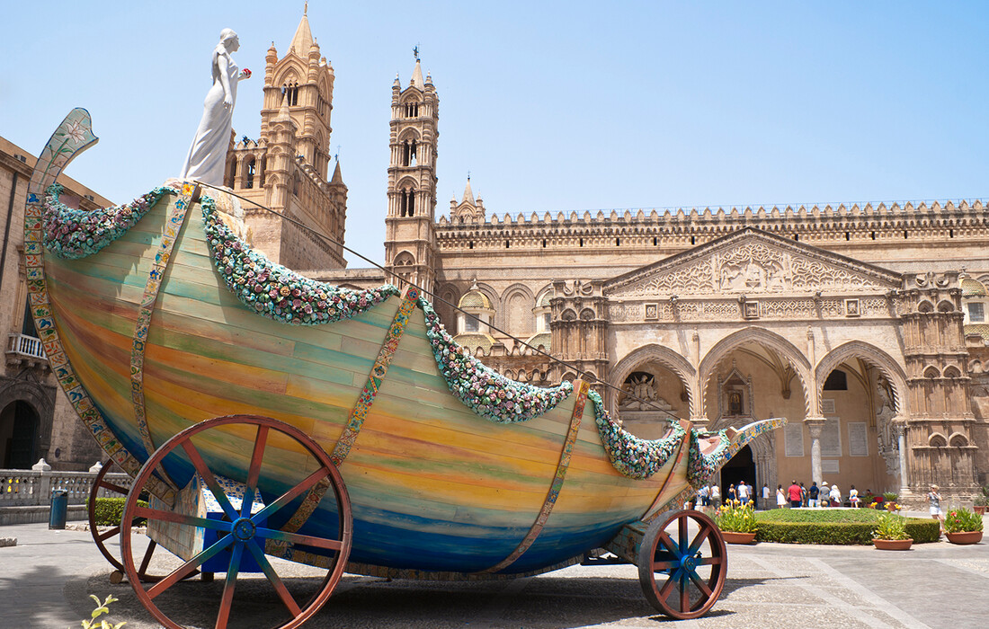 Sicilija, Kola Santa Rosalia u katedrali, Palermu