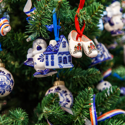 Božični ukrasi od porculana, putovanje u Amsterdam