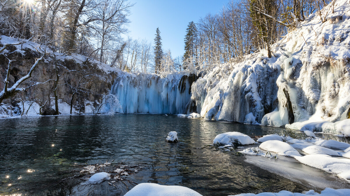 plitvička jezezera, zima