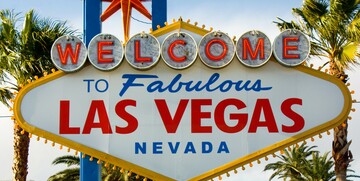 Amerika, Nevada, Las Vegas, znak dobrodošlice na ulasku u grad, grupni polasci u Ameriku