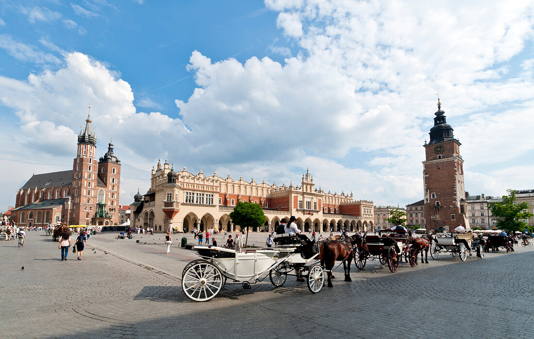 Poljska, Krakow, stari gradski trg