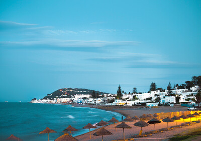 Gammarth pješčana plaža, Tunis, ljetovanje Mediteran, charter let Tunis, garantirani polasci