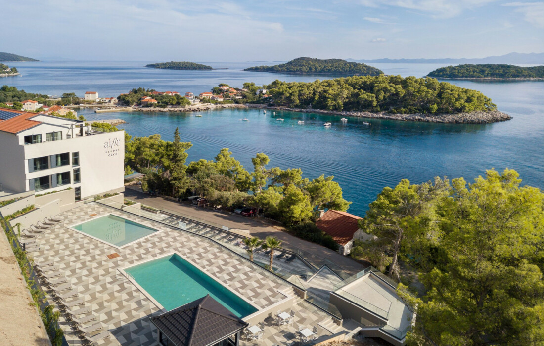Hotel Alfir, Blato, Korčula, pogled na otočiće