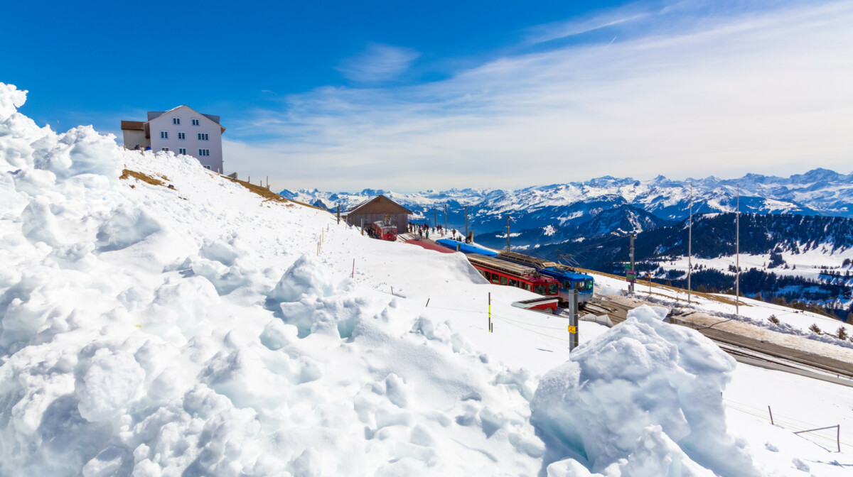 Švicarska, željeznička postaja na vrhu Rigi