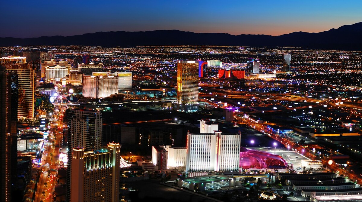 Amerika, Nevada, Las Vegas, noćna panorama na Las Vegas, grupni polasci u Ameriku