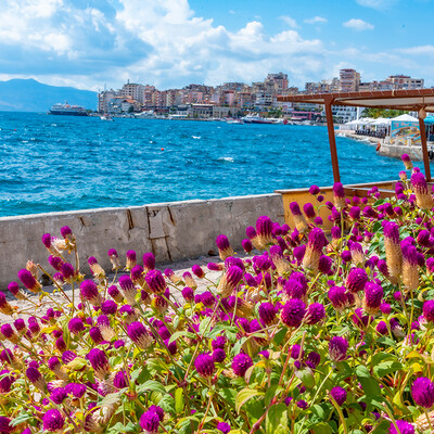 Albanija, Saranda, šetalište uz more