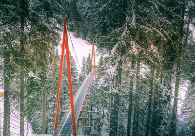 Austrija, most Golden Gate, Saalbach-Hinterglemm