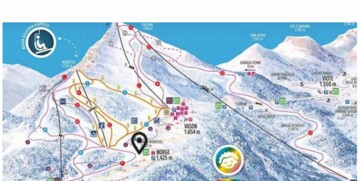 Hotel Norge, Monte Bondone, ski map