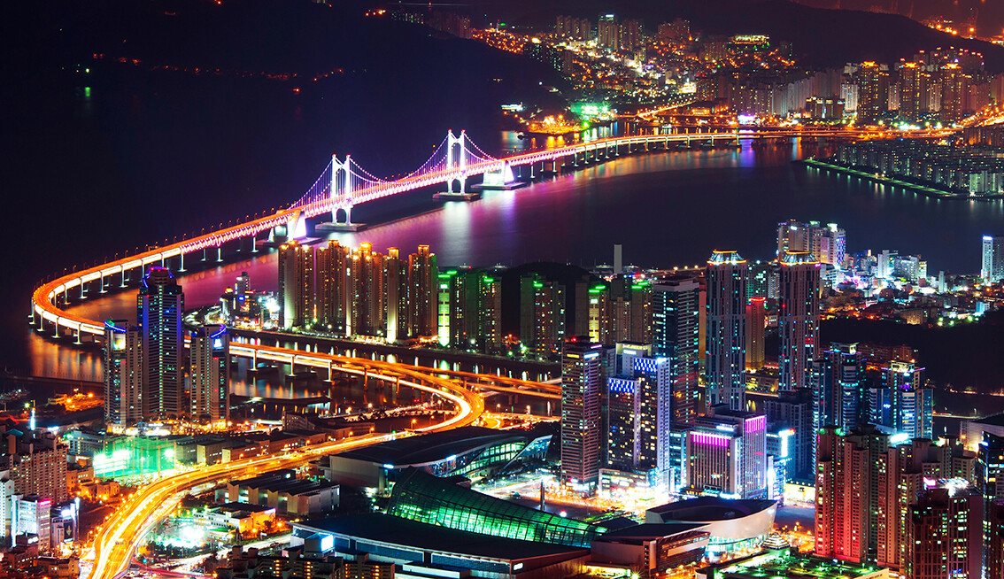 Južna koreja, GwangAn Bridge and Haeundae, Busan