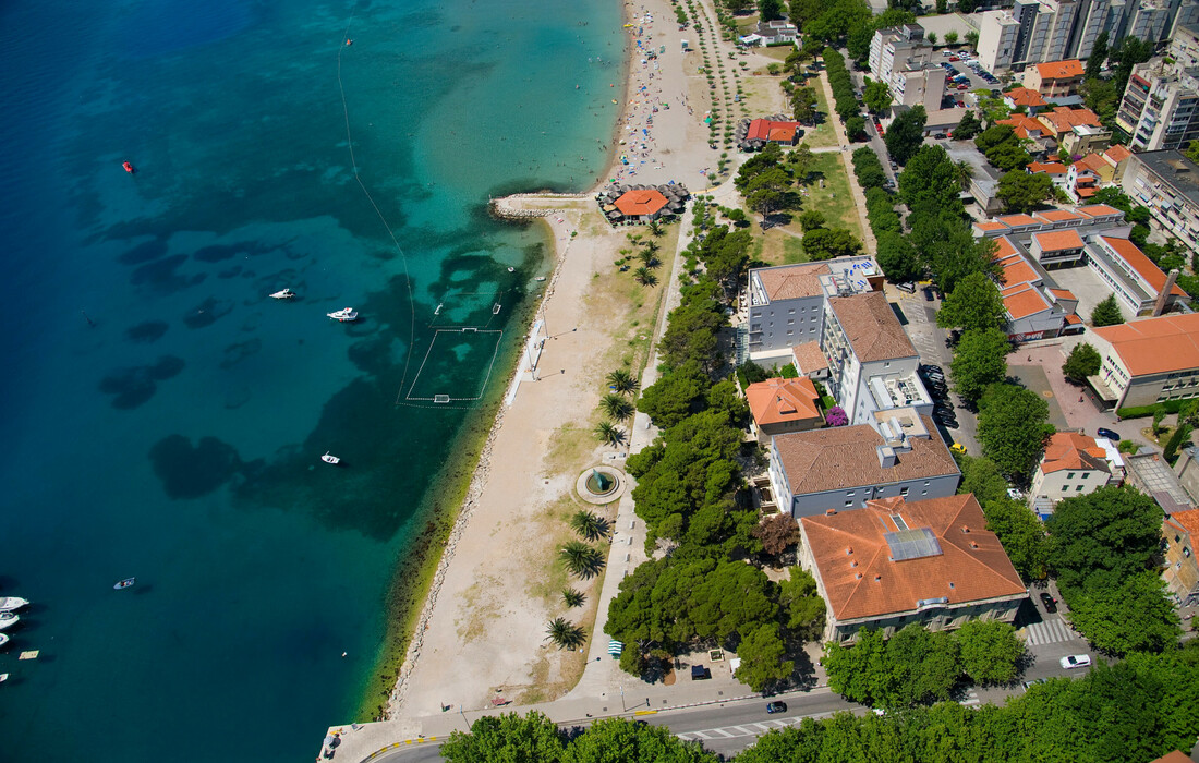 Omiš, Hotel Plaža, panorama